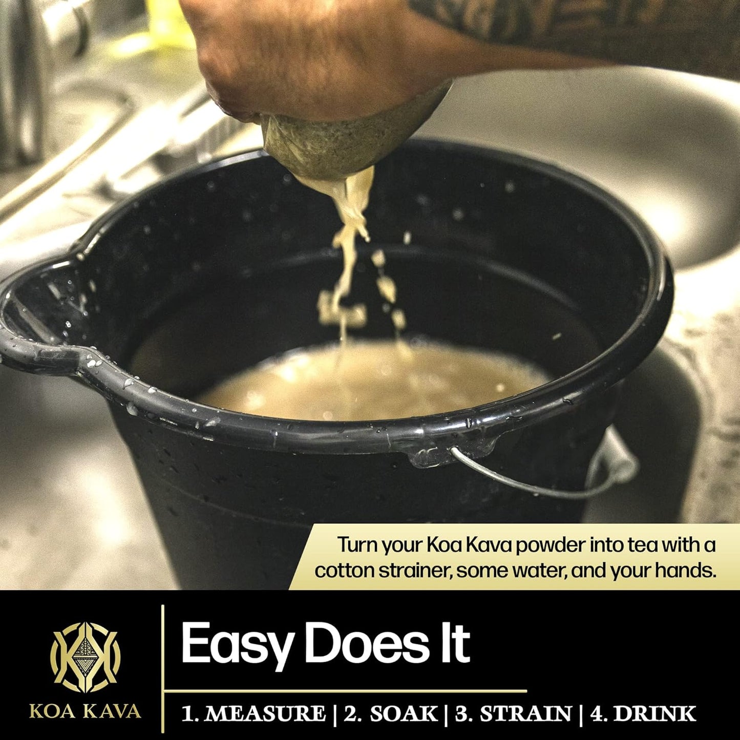 1 Kg Koa Kava Tonga with Strainer - Premium Kava Bundle