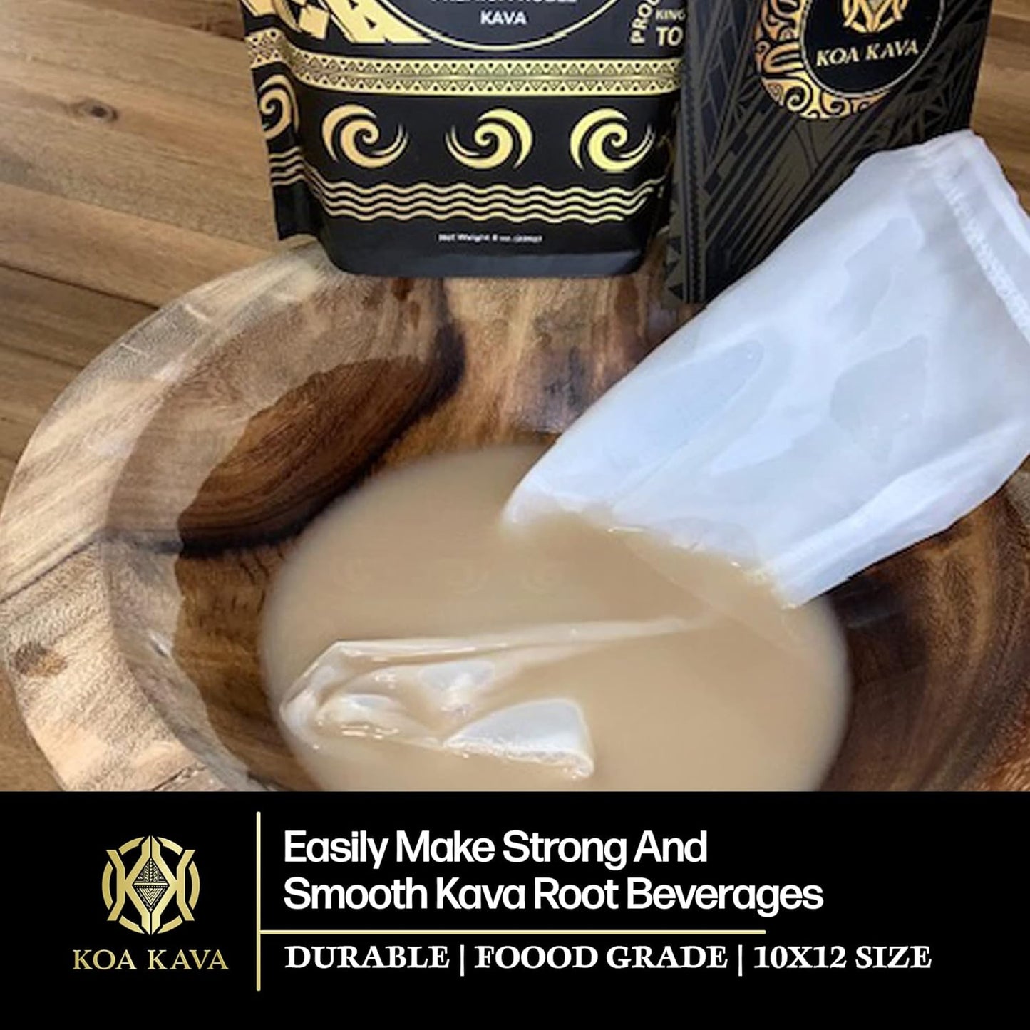 1 Kg Koa Kava Tonga with Strainer - Premium Kava Bundle