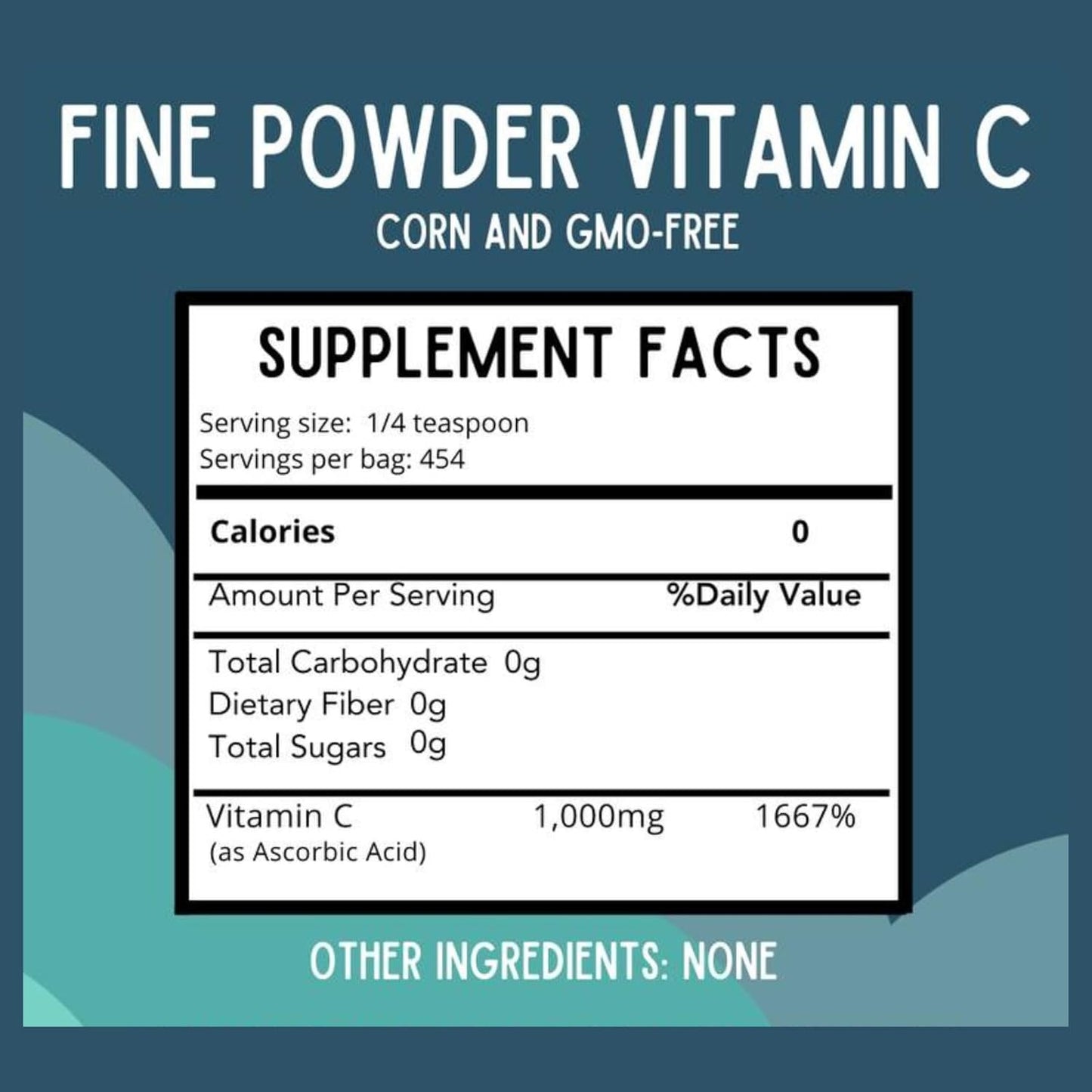 1 lb. Bag of Fine Powder Vitamin C as Ascorbic Acid + Organic Allergy Defense Wellness Bundle