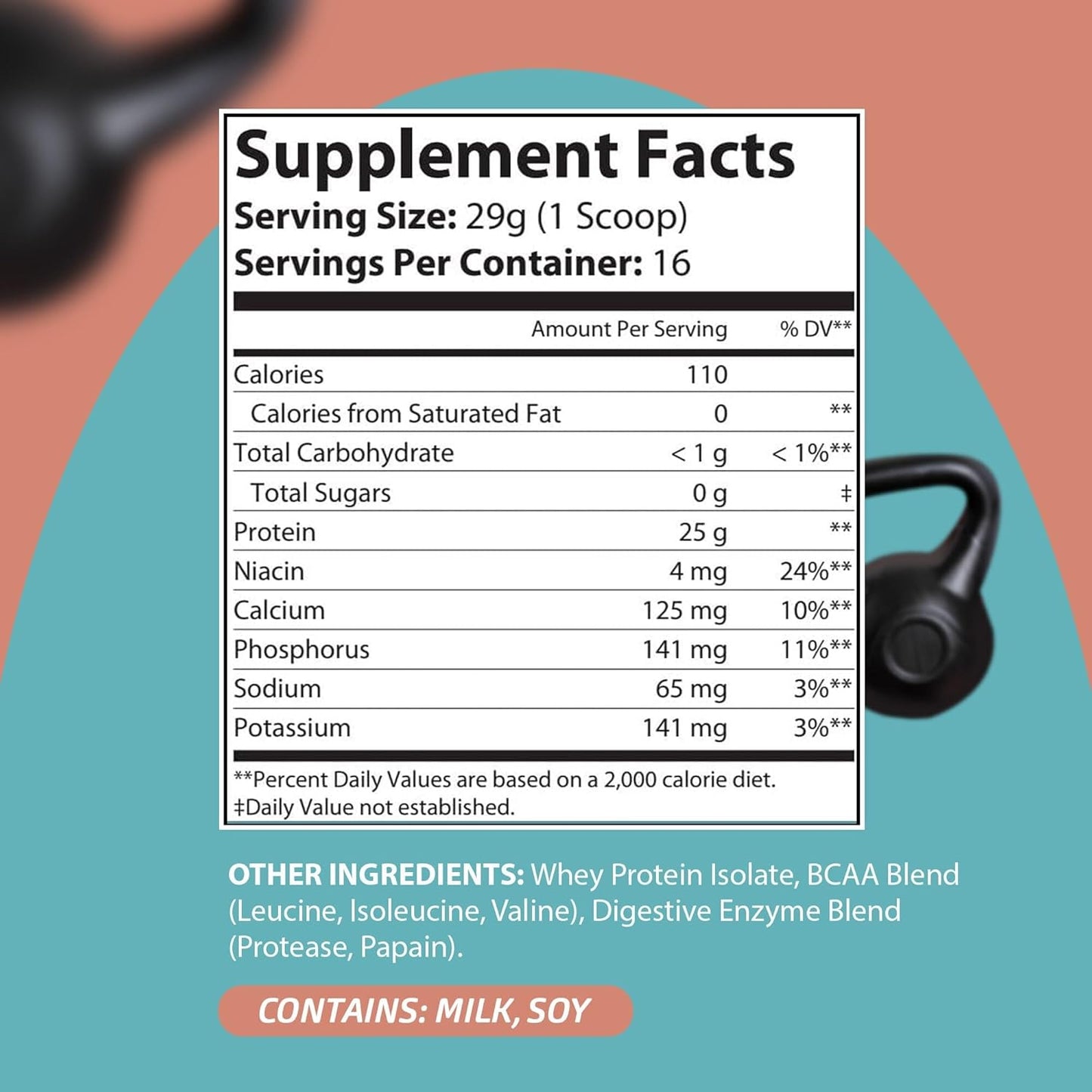 1 LB Chronox Unflavored Whey Protein Isolate Powder for Muscle Gain - Pre & Post Workout Dietary Supplement