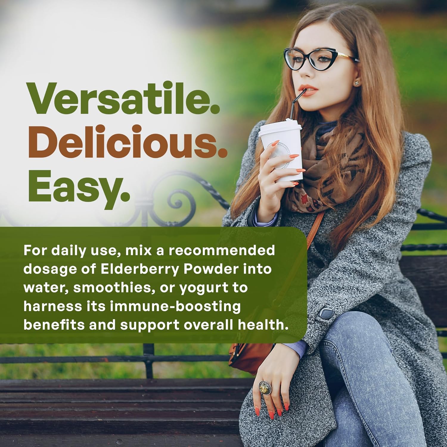 1 lb. Go Nutra Elderberry Powder - Non-GMO 10:1 Strength Extract Juice - Sambucus Nigra Supplement