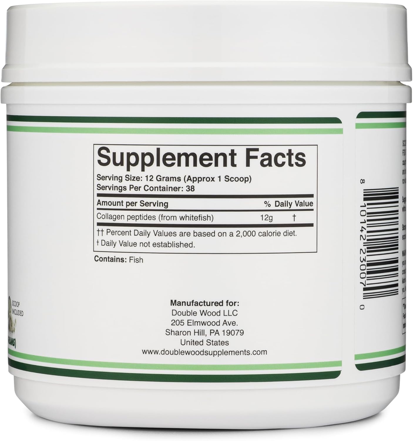 1 LB Marine Collagen Powder - Wildcaught, Unflavored, Quick Dissolve Peptides - Scoop Included, No Fillers - 38 Servings