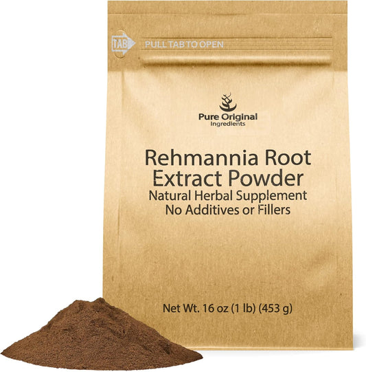 1 lb Non-GMO Rehmannia Root Extract Powder - Pure Chinese Foxglove, Traditional Herbal Supplement