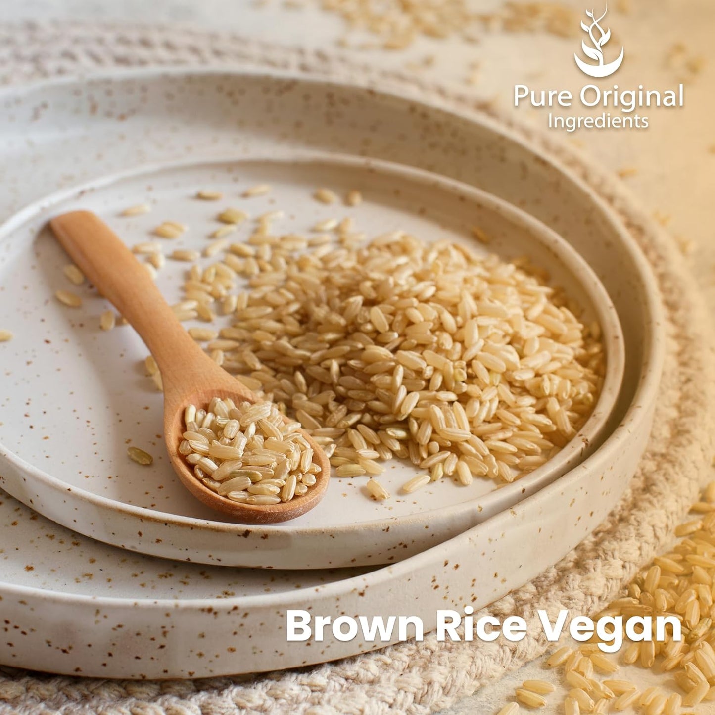 1 lb Organic Brown Rice Vegan Protein Powder - Pure Ingredients, Sprouted, Gluten Free for Shakes & Smoothies
