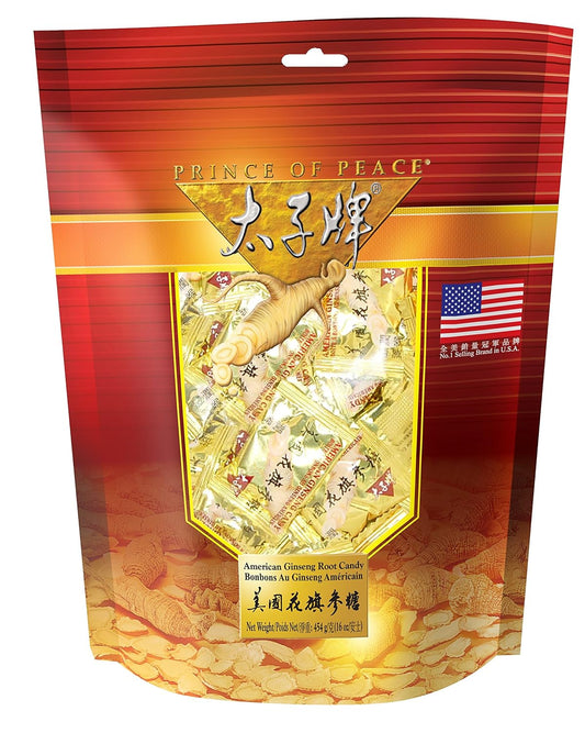1 lb Prince of Peace American Ginseng Root Candy - Natural Energy Boost & Immune Support