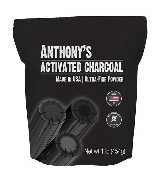 1 lb Ultra Fine Activated Charcoal by Anthony - Made in USA, Gluten Free, Food Grade