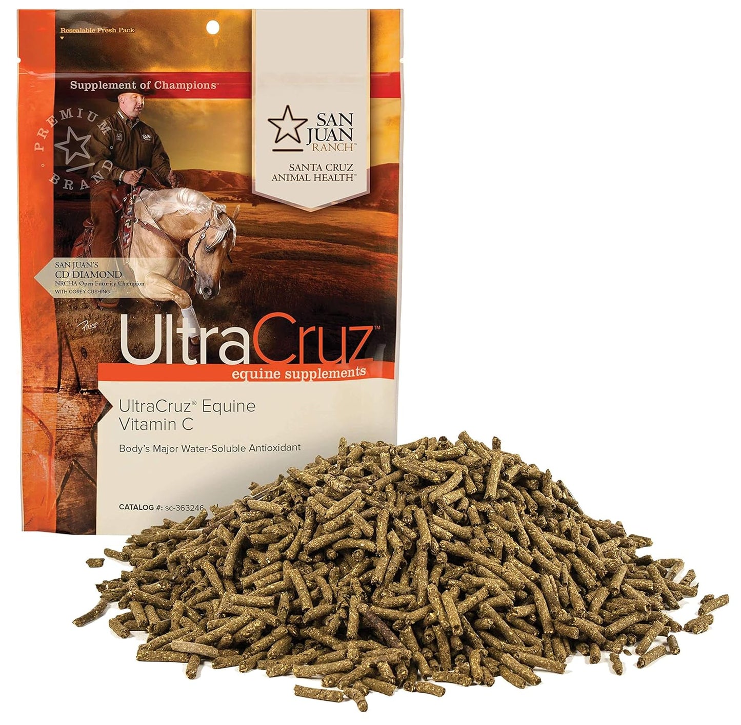 1 lb UltraCruz Equine Vitamin C Powder Supplement for Horses - Provides 50 Day Supply