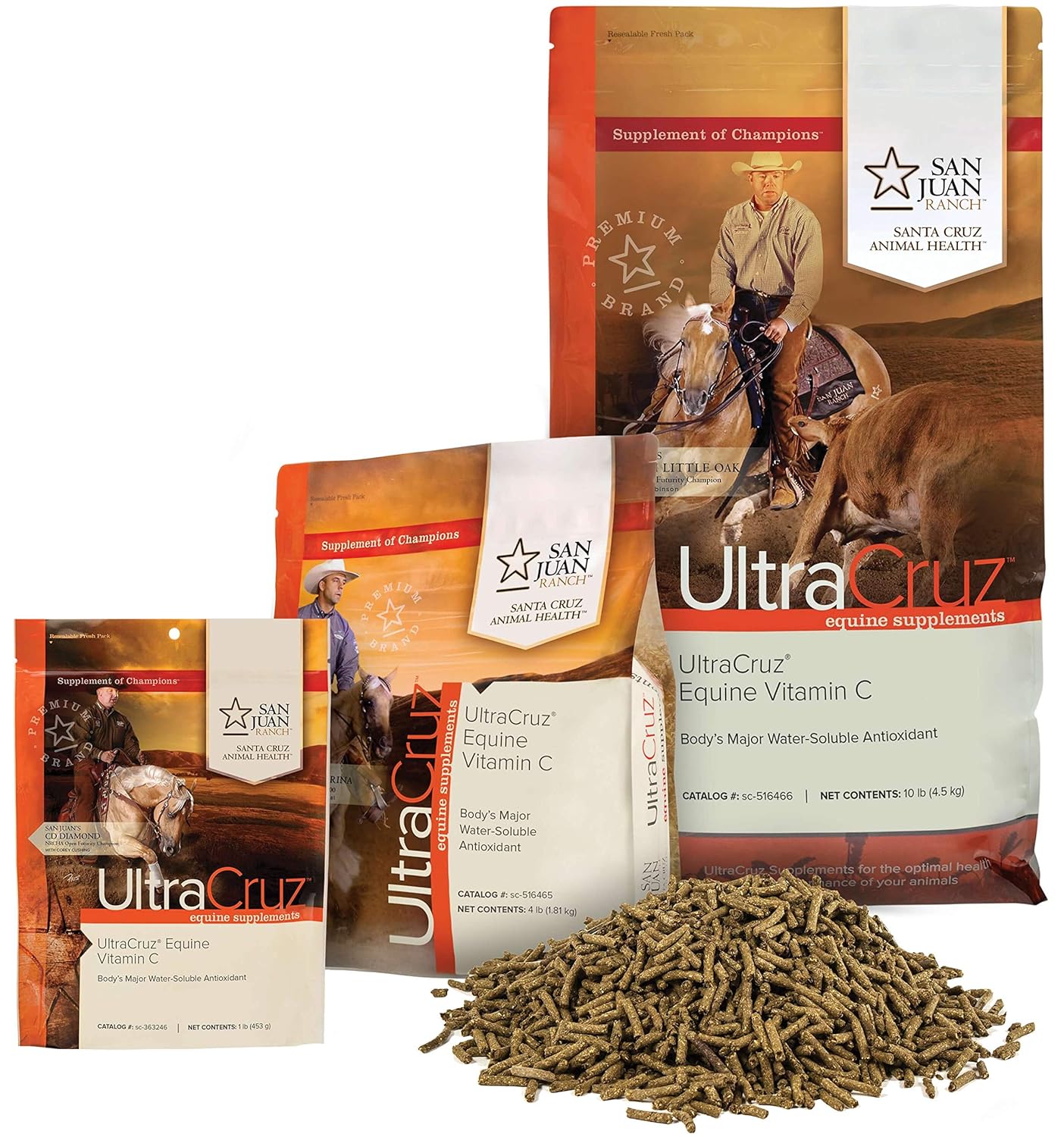 1 lb UltraCruz Equine Vitamin C Powder Supplement for Horses - Provides 50 Day Supply