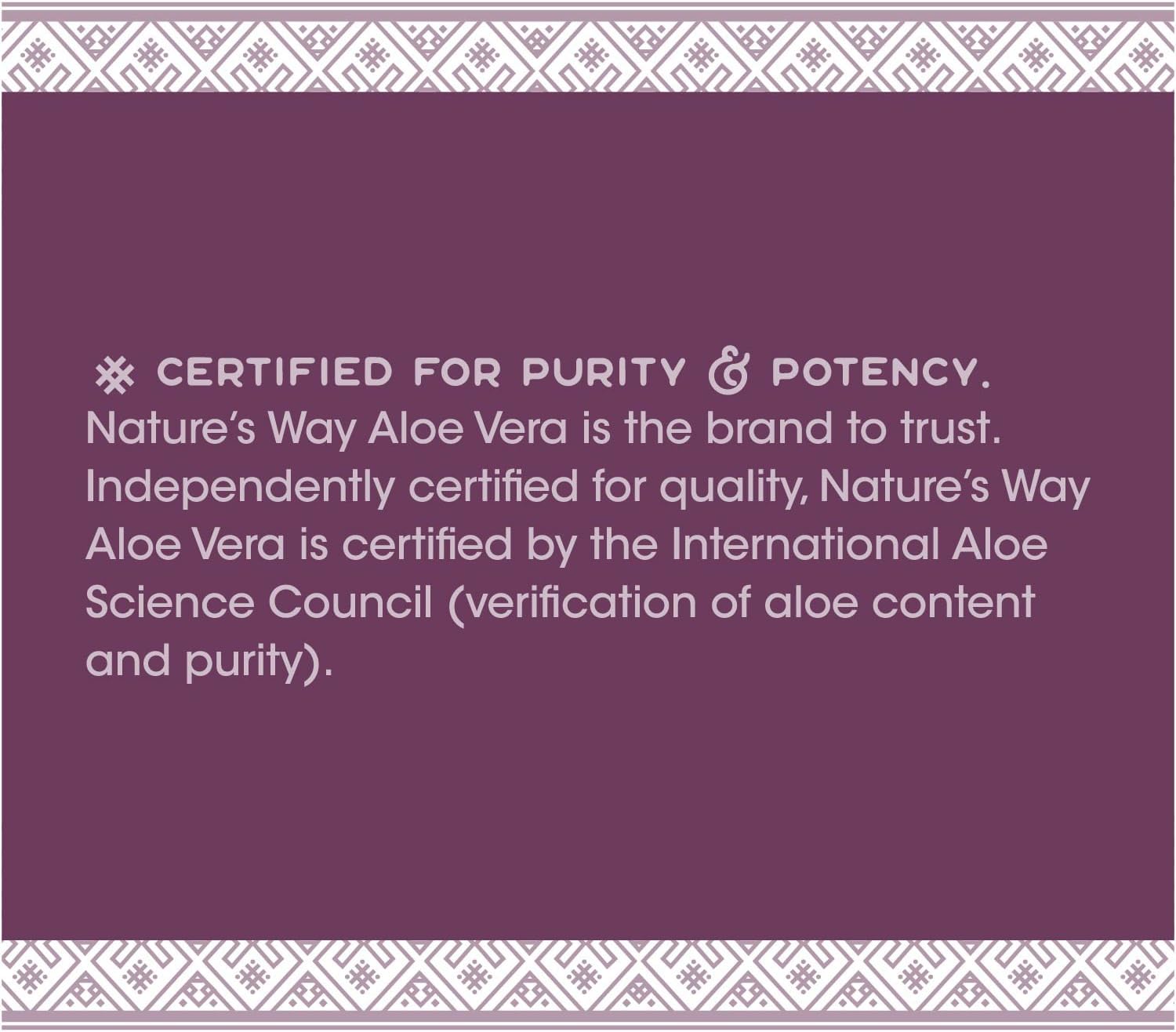 1 Liter Nature's Way Aloe Vera Inner Leaf Gel & Juice - Natural and Organic Dietary Supplement