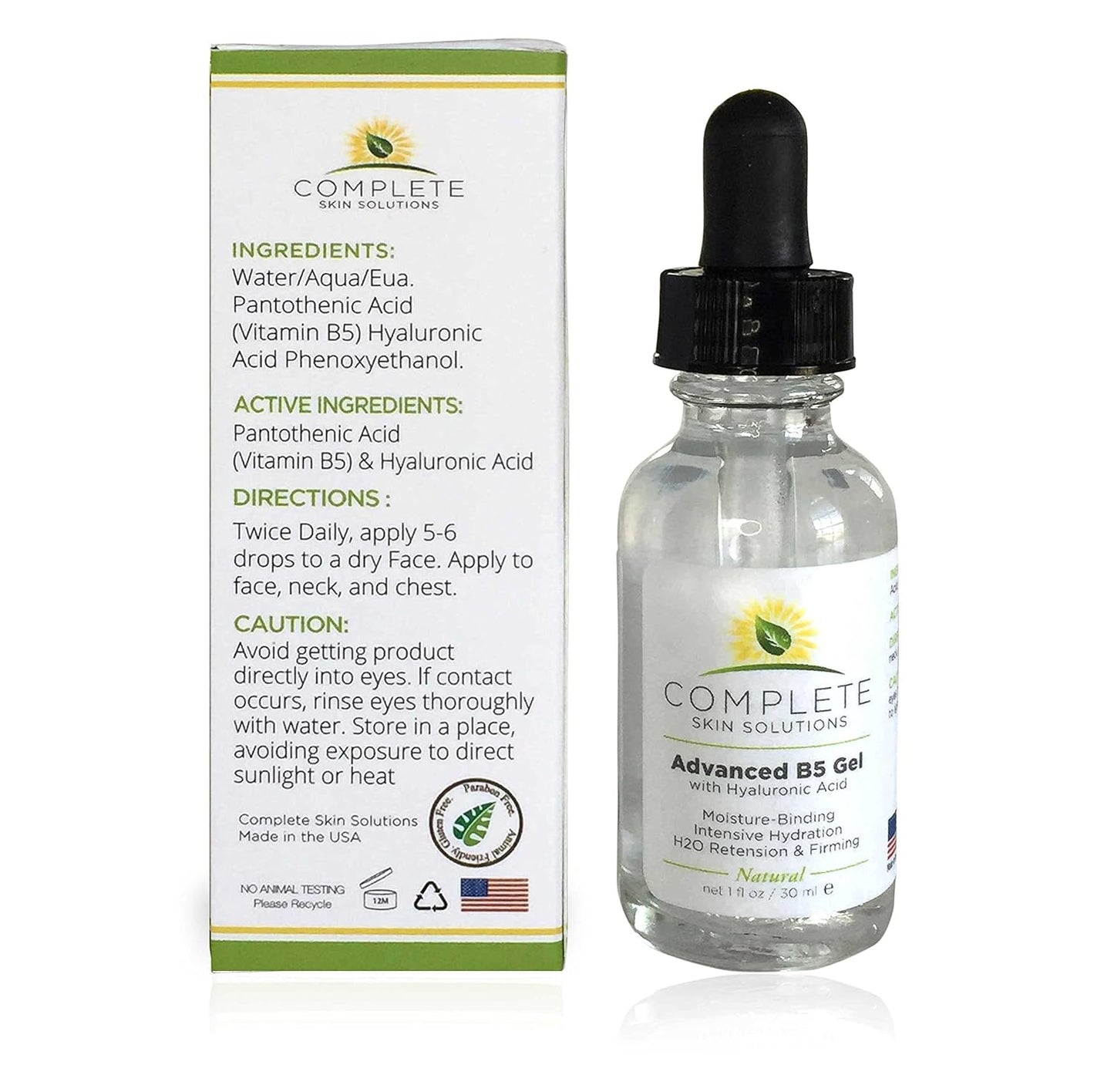 1 oz Advanced B5 Gel with Hyaluronic Acid: Skin Hydration and Repair