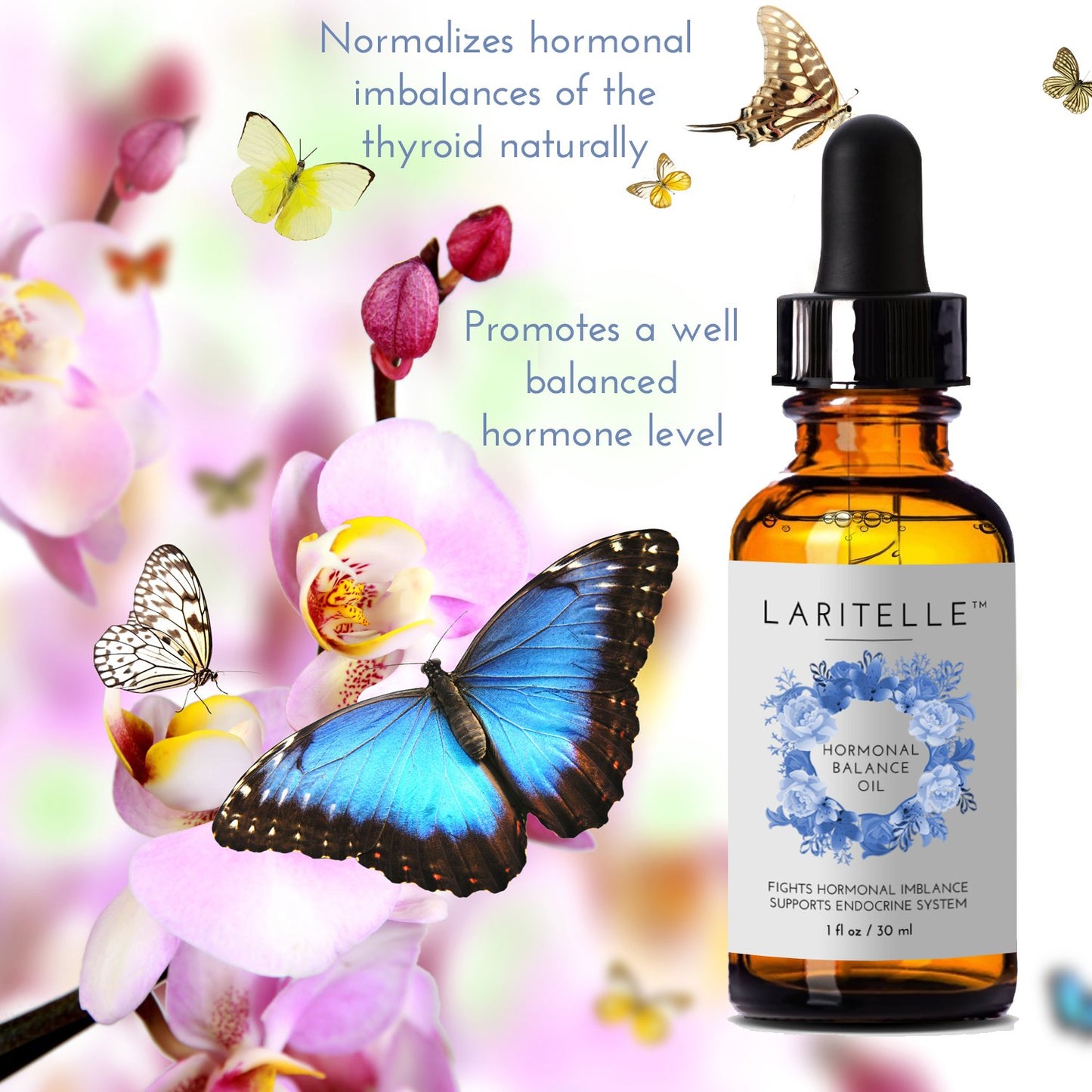 1 oz Laritelle Organic Hormonal Balance & Thyroid Support Treatment | Fights Hormonal Imbalance, Supports Endocrine System | Normalizes Thyroid Hormonal Imbalances | Rejuvenating, Age-Defying Formula