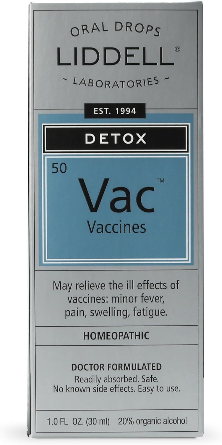1 oz Liddell Homeopathic Vaccine Detox Oral Drops - Natural Oral Detox Solution