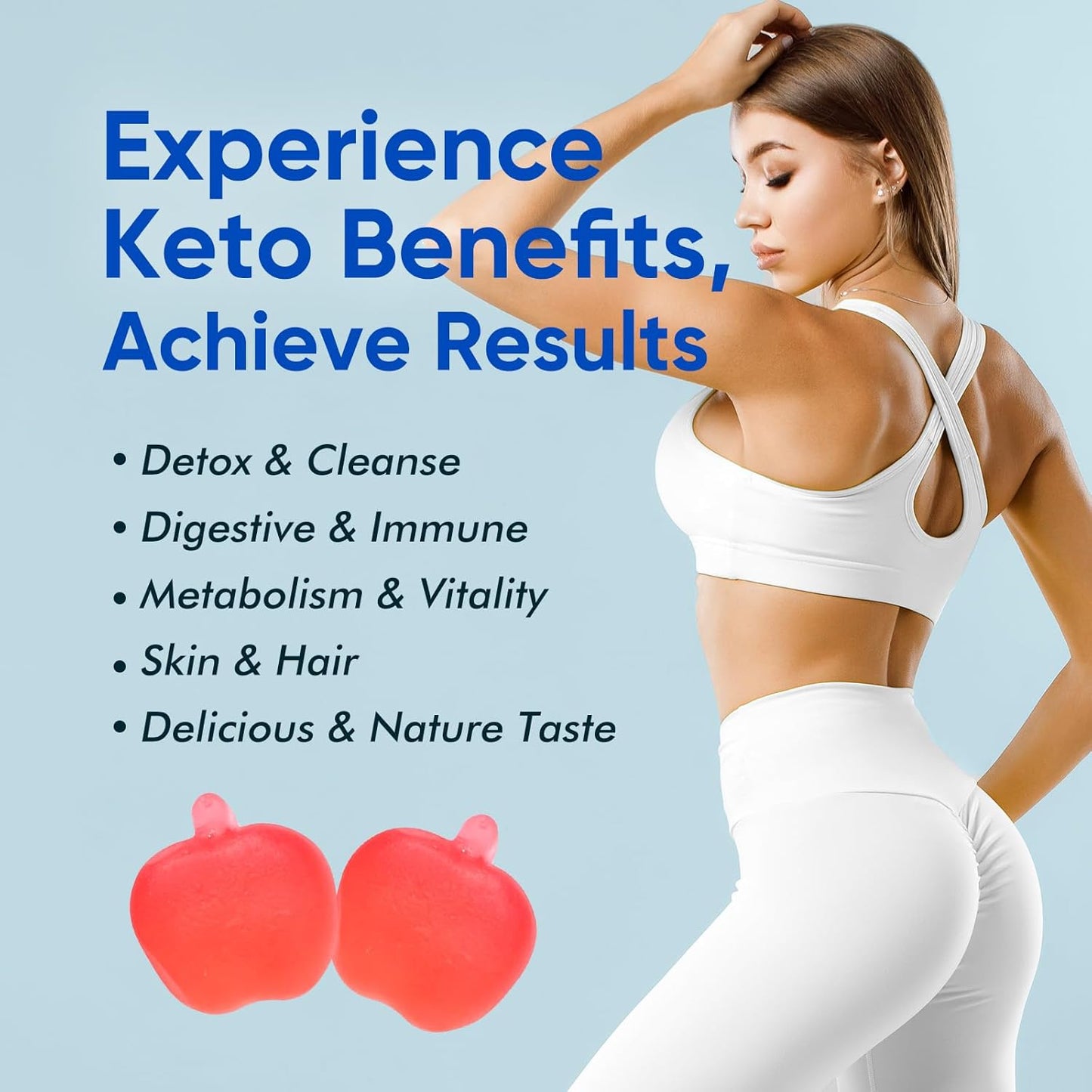 1 Pack of EAONE Advanced Keto ACV Gummies with 2000mg - Includes ACV, B6, B12, and Folate - Keto Gummy Supplement for Women and Men