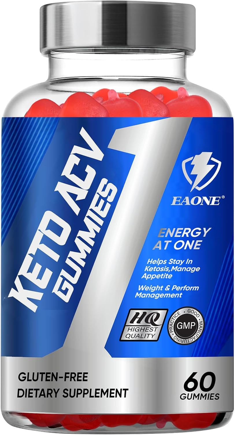 1 Pack of EAONE Advanced Keto ACV Gummies with 2000mg - Includes ACV, B6, B12, and Folate - Keto Gummy Supplement for Women and Men