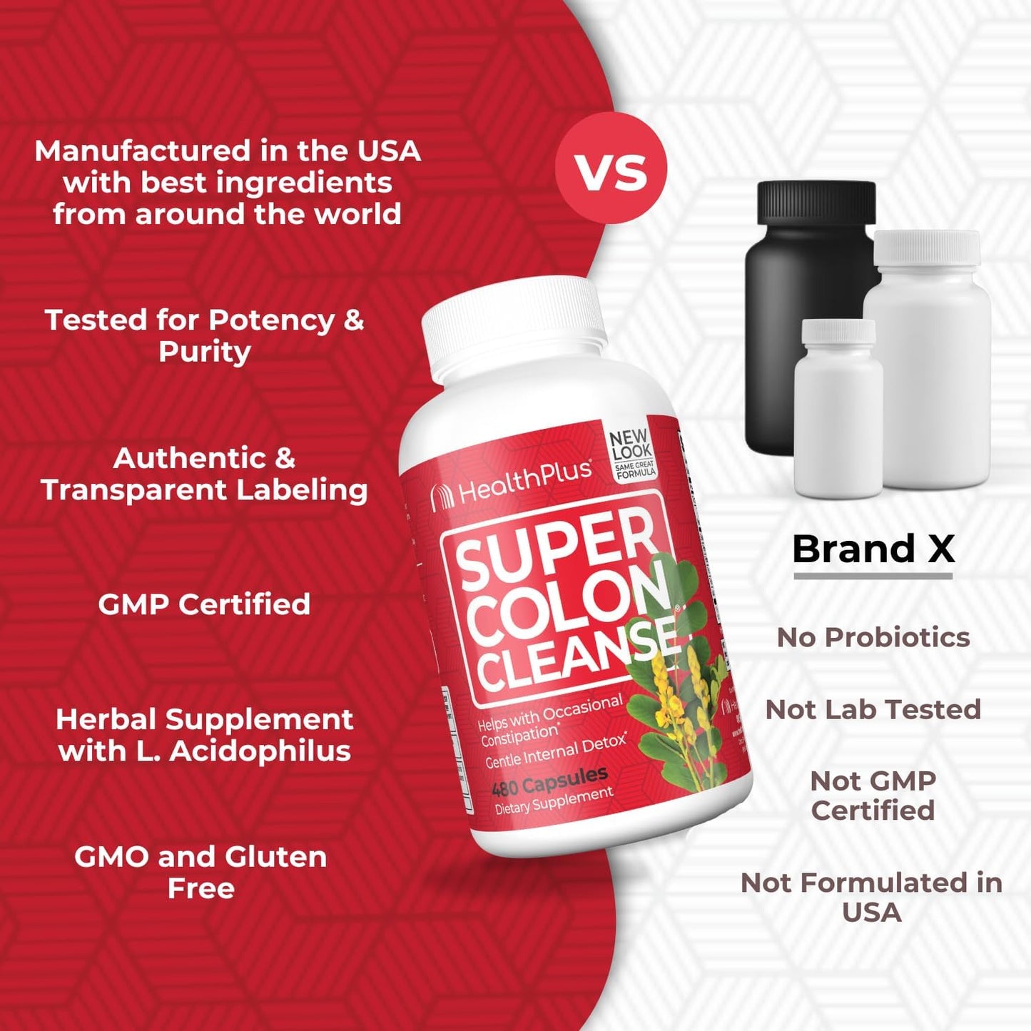 10-Day Super Colon Cleanse Detox with 480 Capsules - Pack of 12 Cleanse Treatments