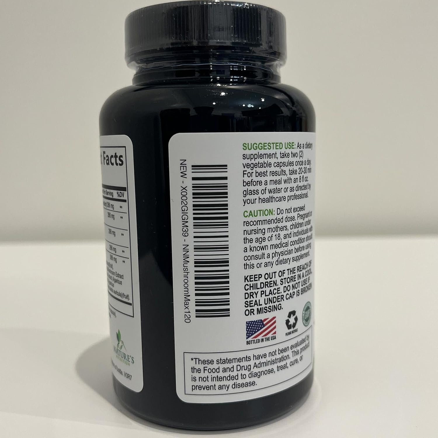 10-in-1 Mushroom Complex Supplement Capsules for Memory and Focus - Lions Mane, Turkey Tail, Reishi, Chaga, Cordyceps - Nootropic Brain Support - 120 Capsules