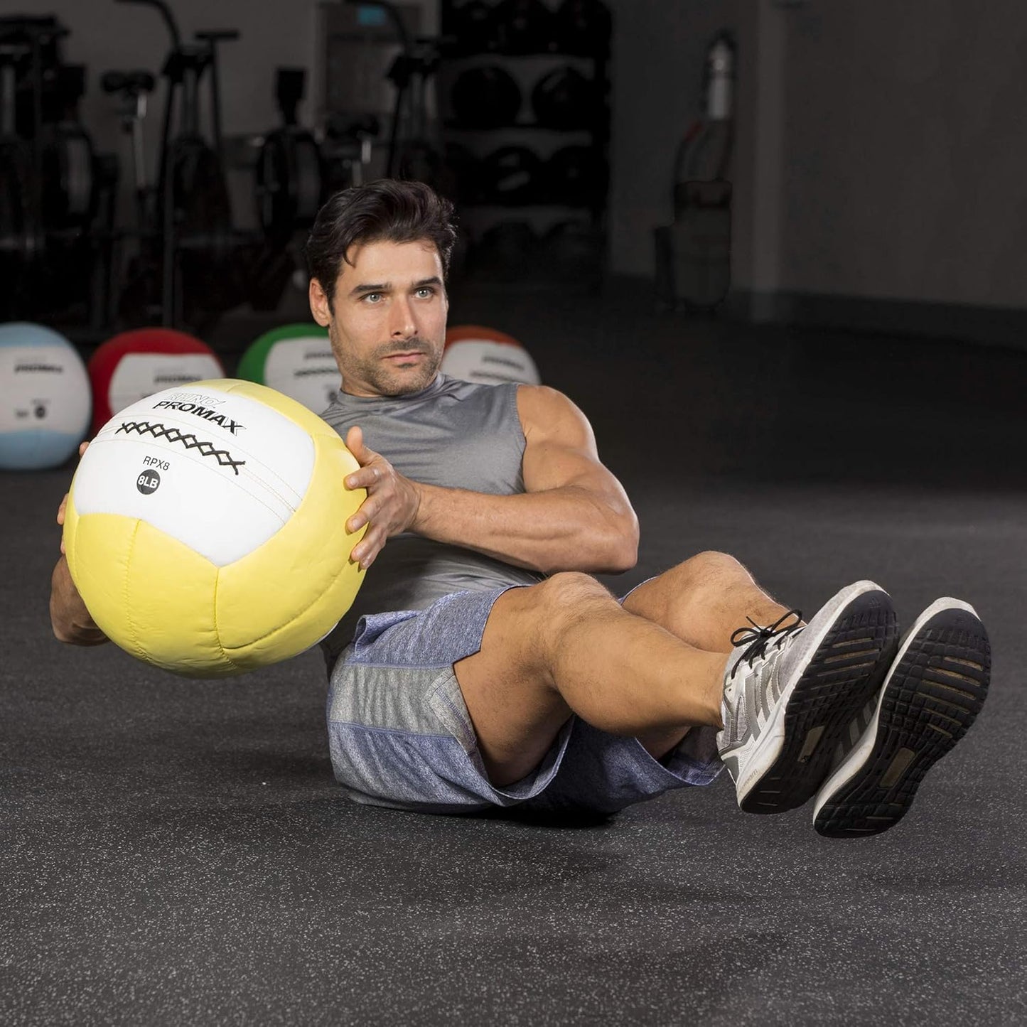 10 lb Champion Sports Rhino Promax Slam Ball - Soft Shell with Non-Slip Grip for Weightlifting, Plyometrics, Cross Training, & Home Gym