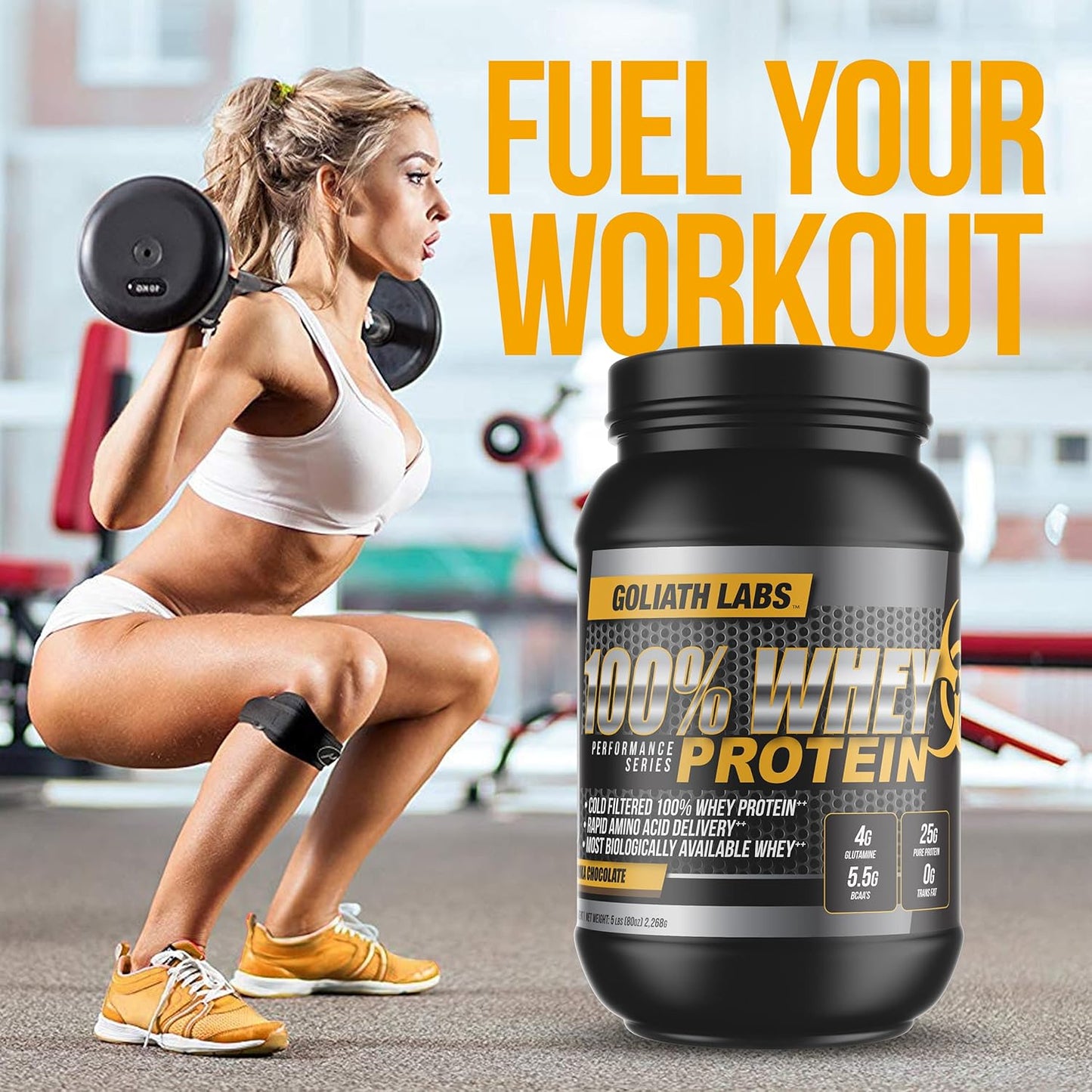 10 lb Goliath Labs Whey Protein Powder in Peanut Butter-Chocolate Flavor
