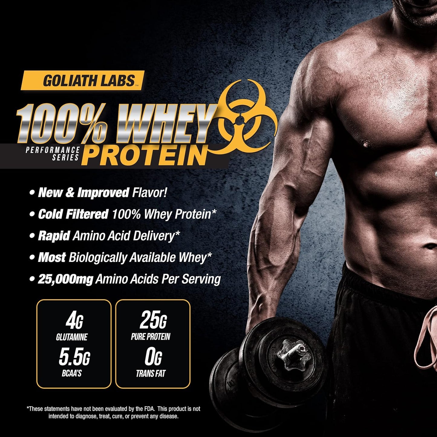 10 lb Goliath Labs Whey Protein Powder in Peanut Butter-Chocolate Flavor