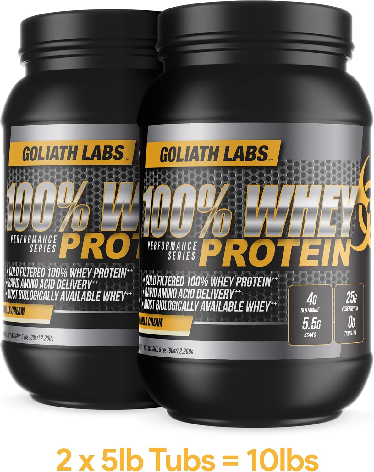 10 lb Goliath Labs Whey Protein Powder in Peanut Butter-Chocolate Flavor