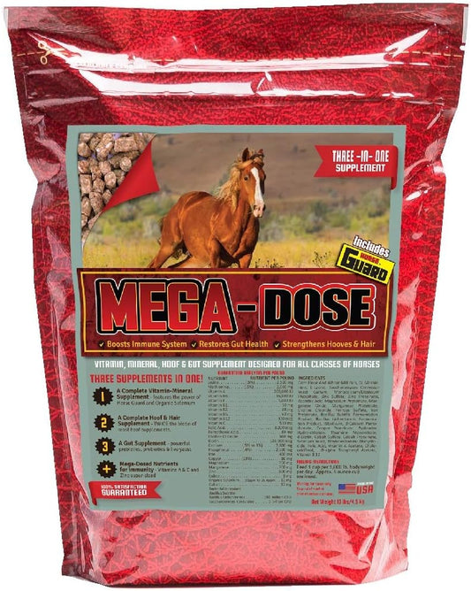 10 lb Mega Dose Equine Vitamin Mineral with Full Horse Guard Supplement & Hoof Guard