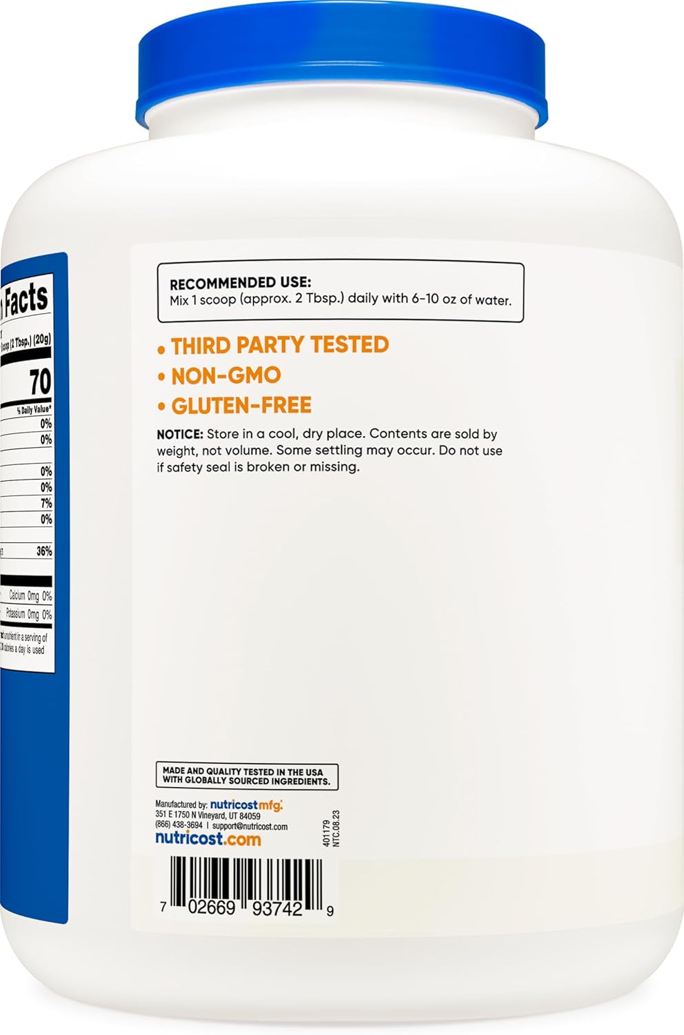 10 LB Nutricost Dextrose Powder - Non-GMO, Gluten-Free Formula