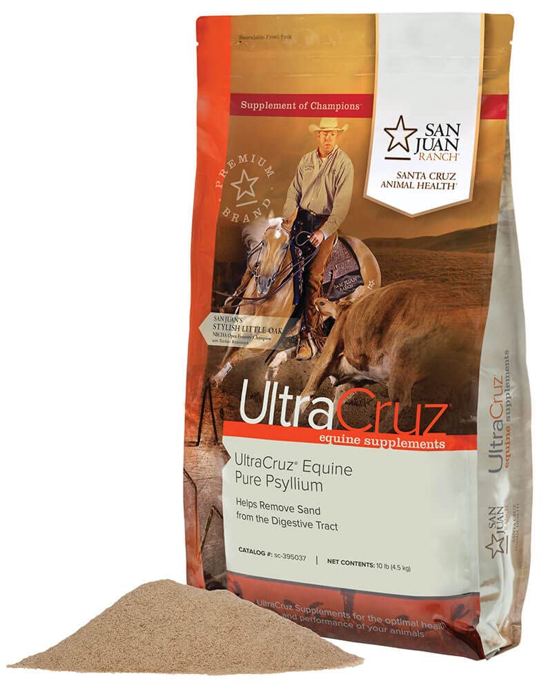 10 lb UltraCruz Equine Pure Psyllium Supplement - 45 Day Supply for Horses