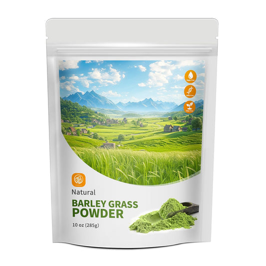 10 oz Hudetex Barley Grass Juice Powder - Pure Wheatgrass Powder, Vegan, No Maltodextrin or Sugar - Organic Superfood Supplement