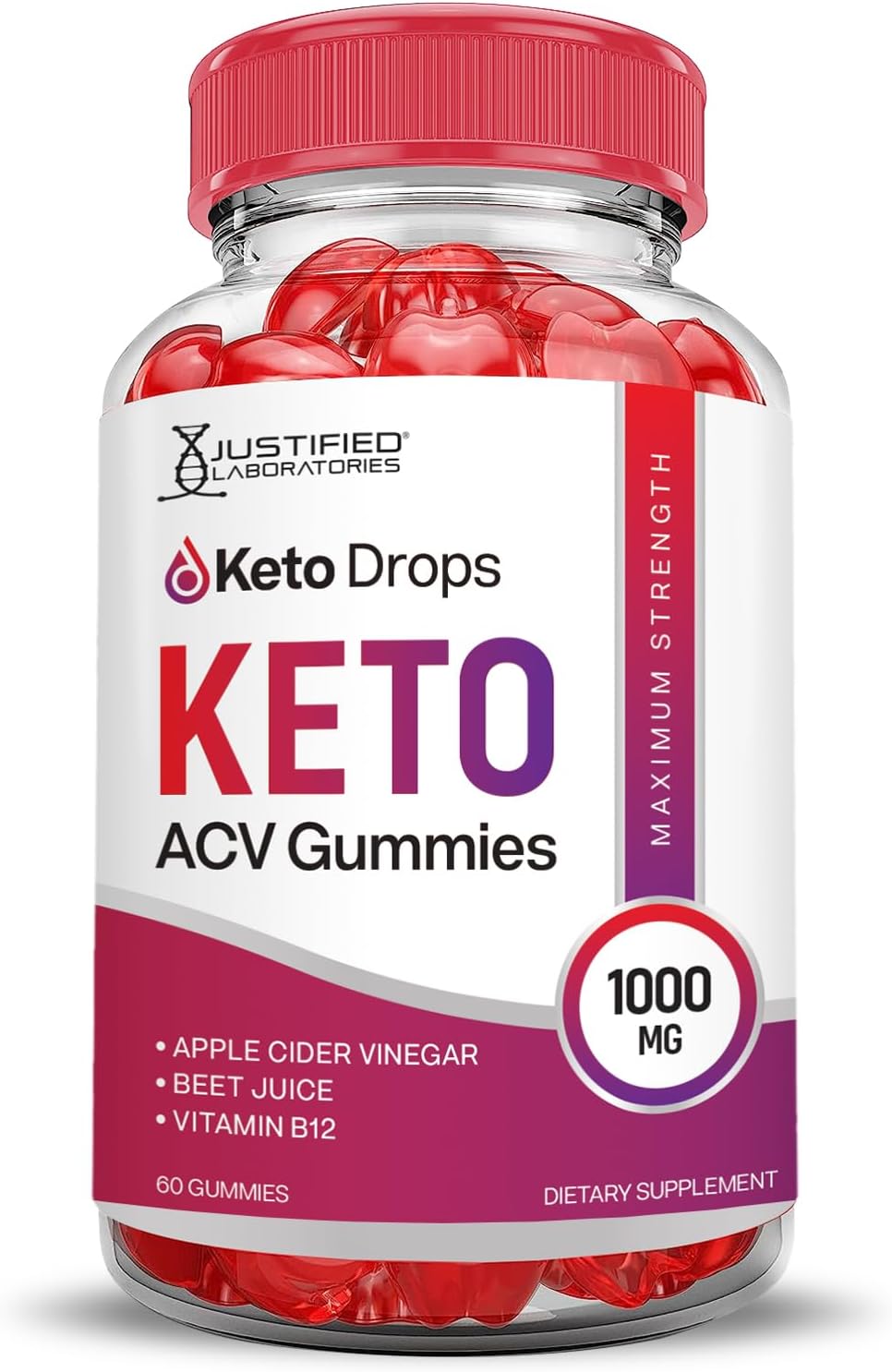 10 Pack Keto Drops and Gummies with ACV and Pomegranate Beet Juice - 1000MG Advanced Formula - Vegan and Non-GMO - 300 Gummies