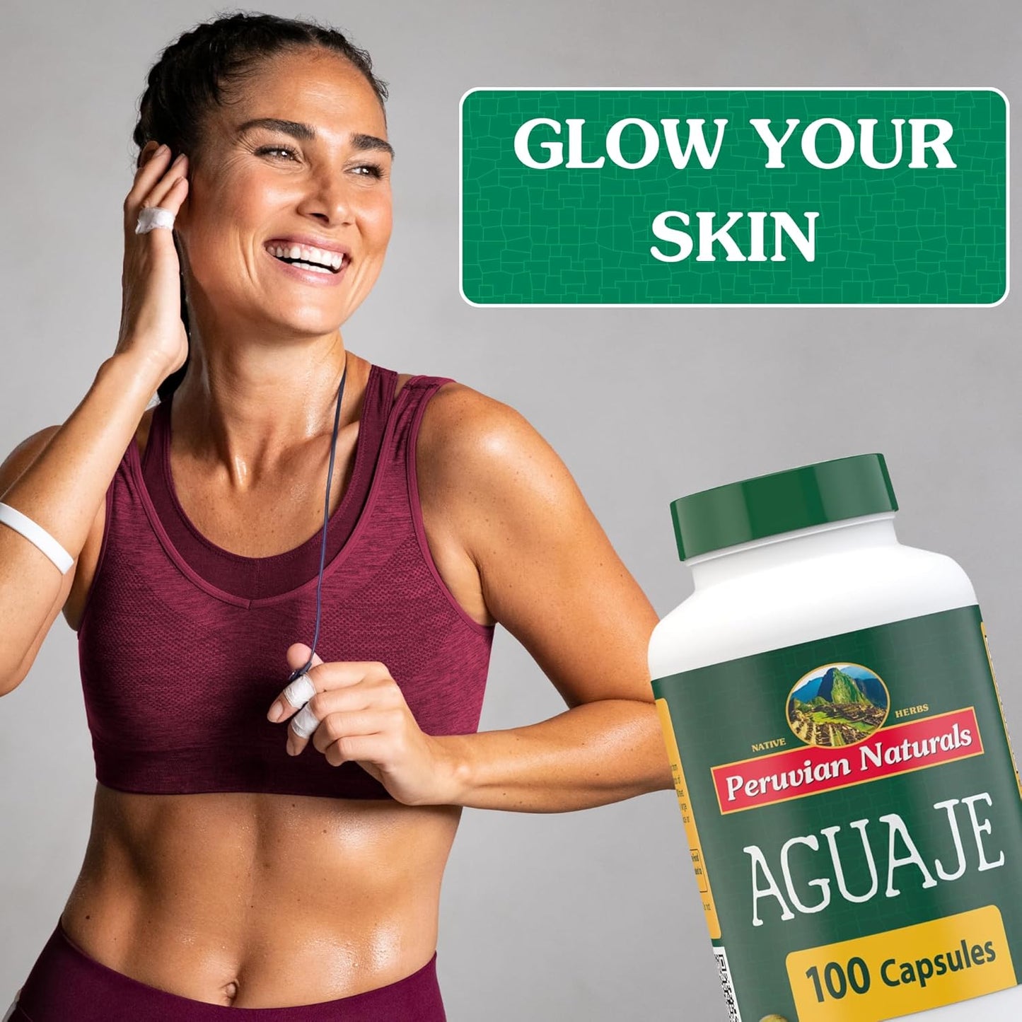 100 Aguaje Capsules for Women - Natural Curves & Hormone Balance Supplement with Buriti Fruit - Non-GMO & Vegan - Peruvian Naturals