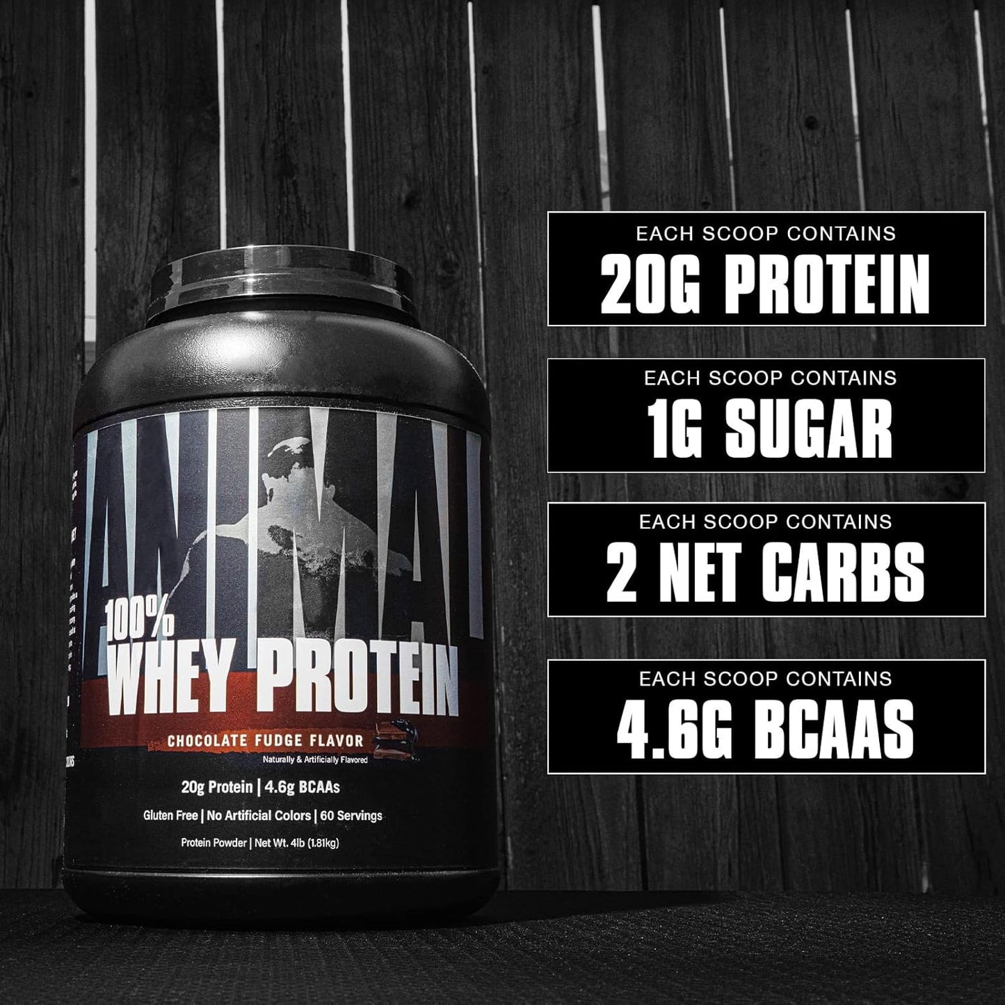 100% Animal Whey Protein Powder Blend for Pre- or Post-Workout Recovery with Fury Pre Workout Supplement for Energy and Focus