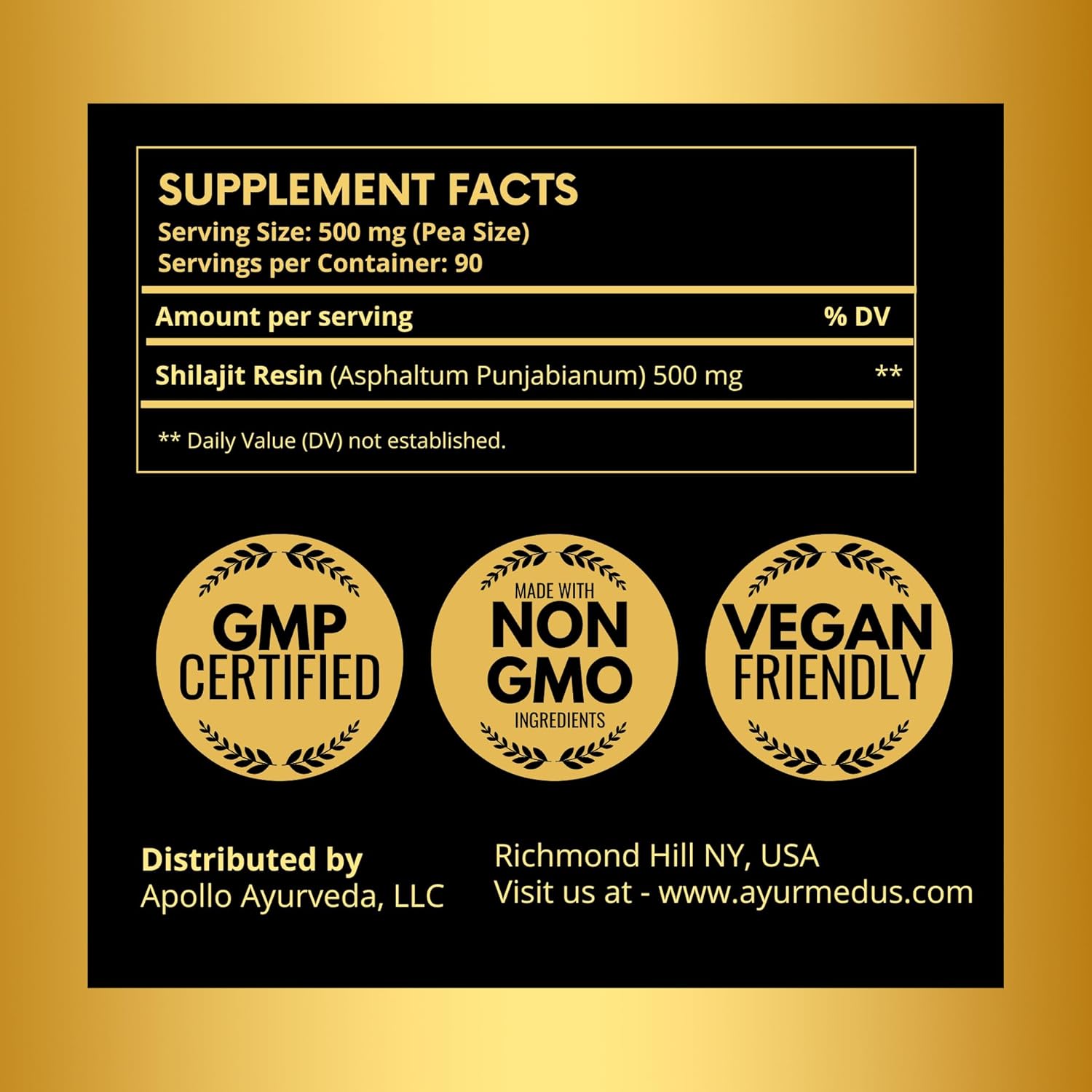 100% Authentic Pure Himalayan Shilajit Resin for Energy Boost & Wellness - Natural Stamina & Vitality Promoter (1.5 oz)