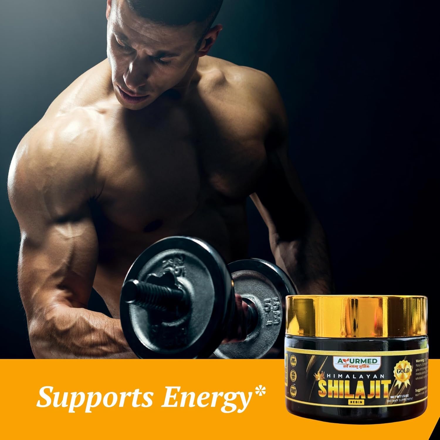 100% Authentic Pure Himalayan Shilajit Resin for Energy Boost & Wellness - Natural Stamina & Vitality Promoter (1.5 oz)