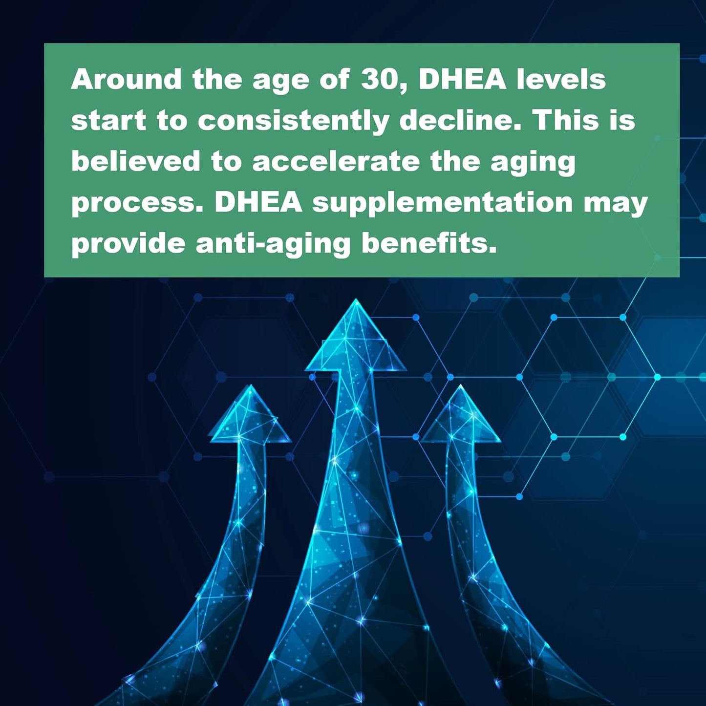 100 Capsules of 50 mg LifeLink DHEA MonoDEA for Hormone Support and Anti-Aging, Made in the USA