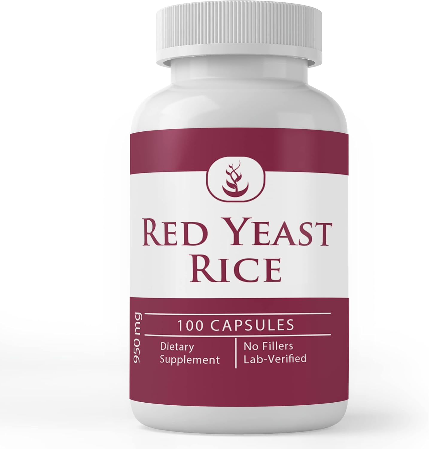 100 Capsules of Lab Verified Red Yeast Rice Extract - Pure Original Ingredients with No Additives or Fillers