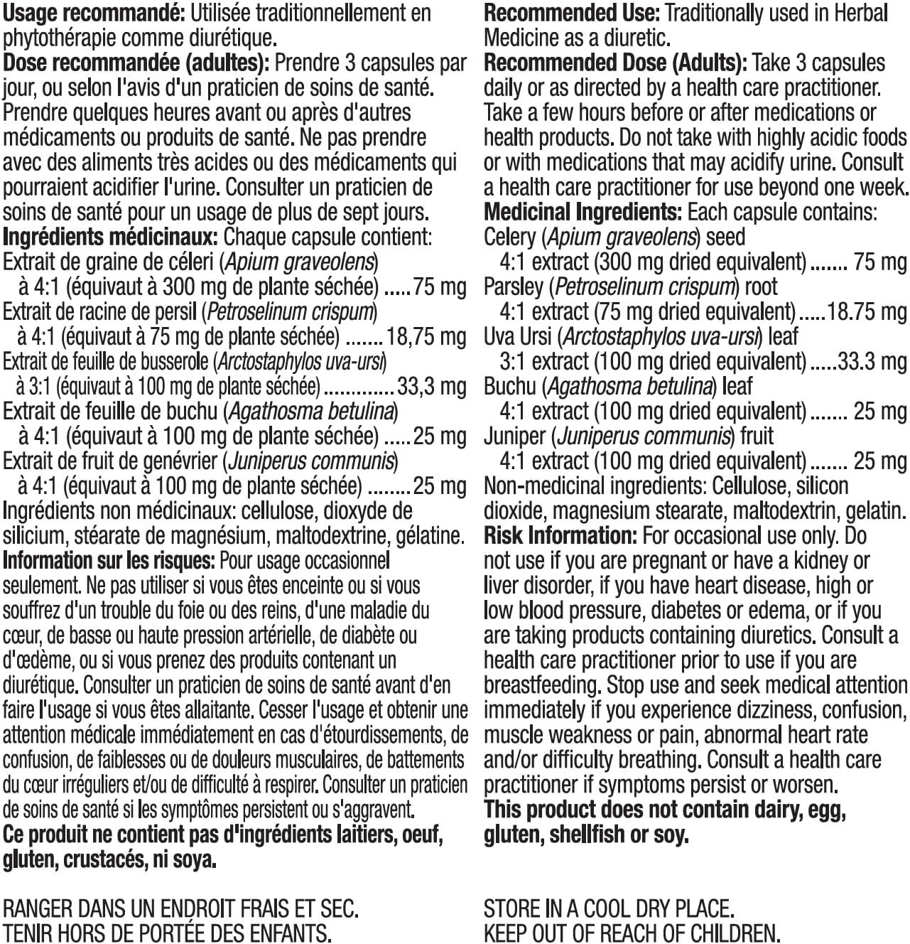 100 Capsules of Nature’s Harmony® Herbal Diuretic for Natural Water Balance and Urinary Health