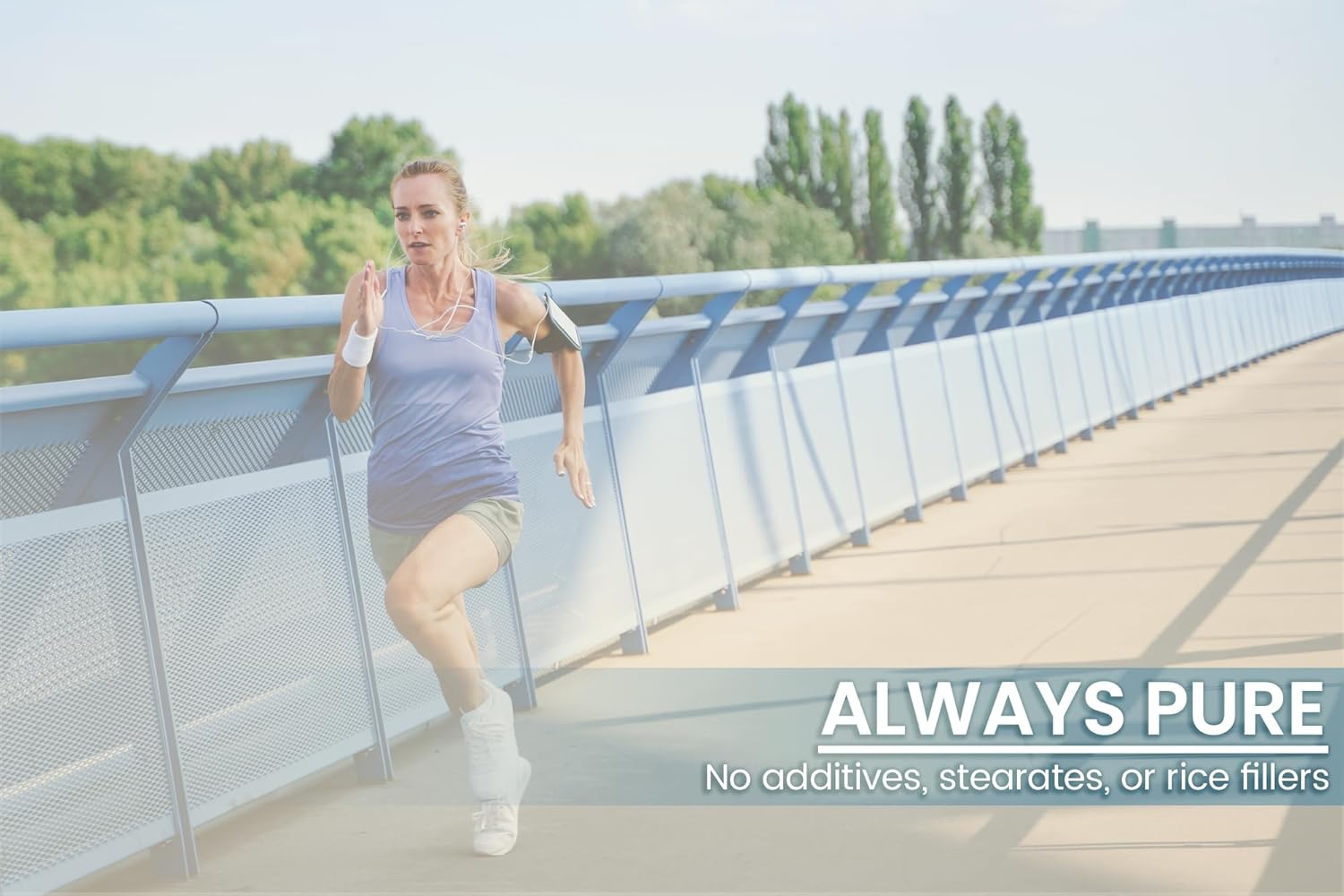 100 Capsules of Pure Calcium Lactate - No Additives, Lab Verified