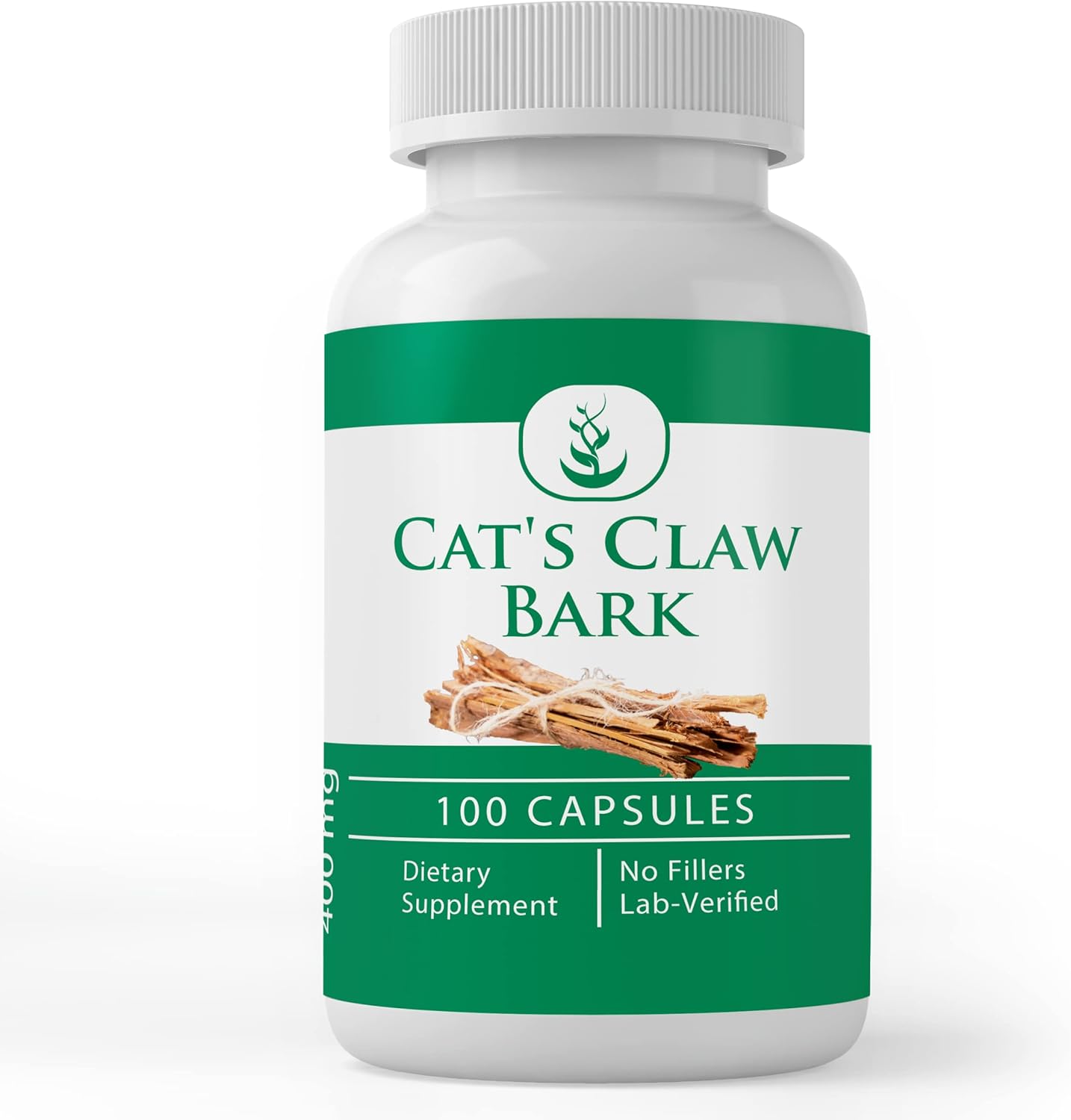 100 Capsules of Pure Cat's Claw Bark Extract - Lab Verified, No Additives or Fillers