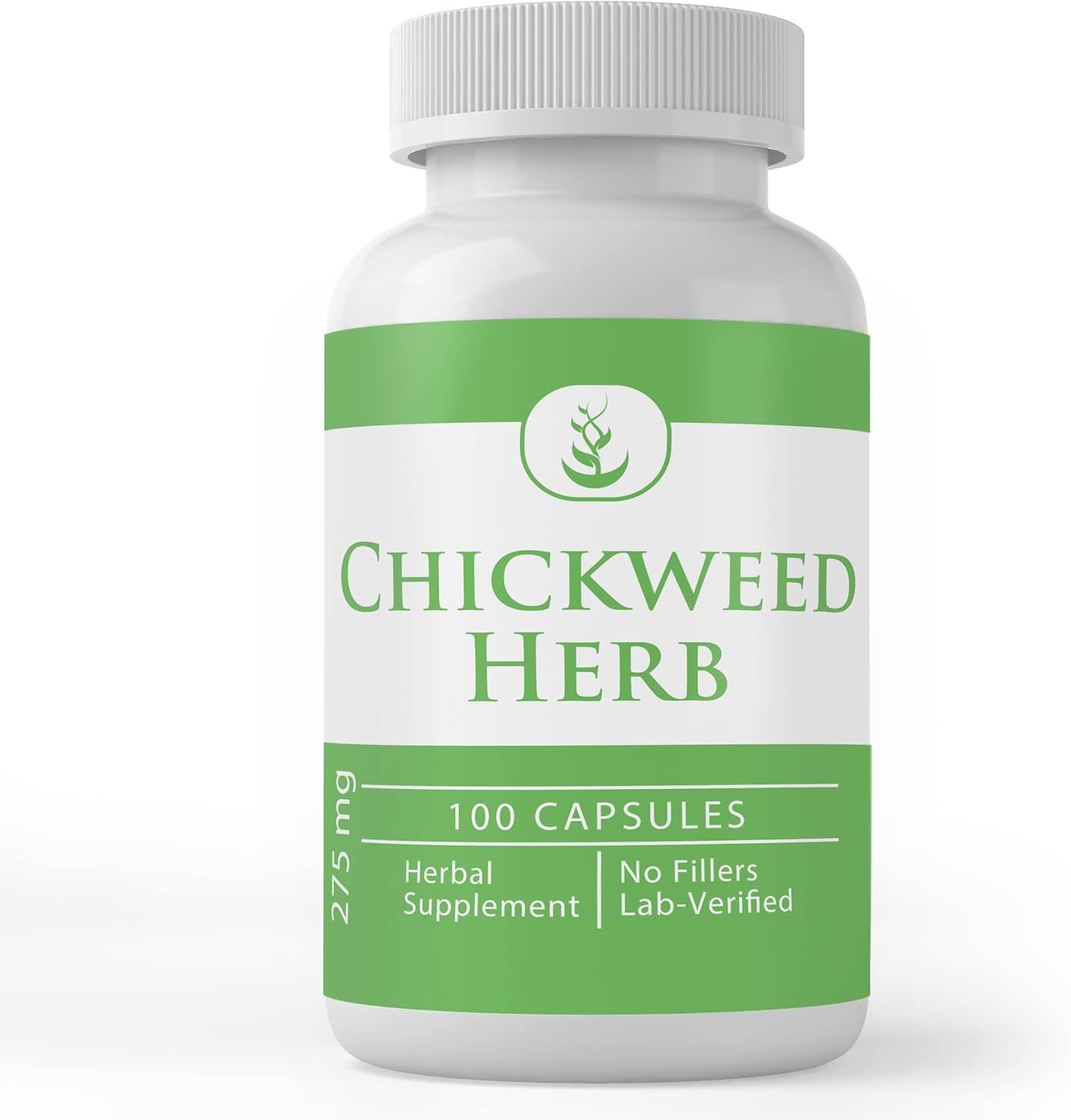 100 Capsules of Pure Chickweed Herb - Lab Verified, No Additives or Fillers