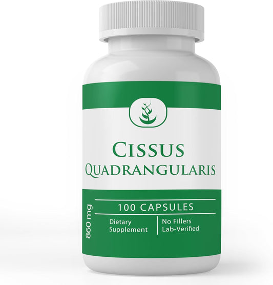 100 Capsules of Pure Cissus Quadrangularis with Lab Verified Original Ingredients, No Additives or Fillers