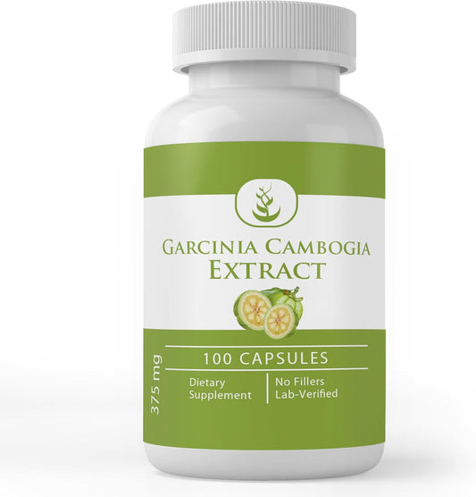 100 Capsules of Pure Garcinia Cambogia with Original Ingredients - Lab Verified, No Additives or Fillers