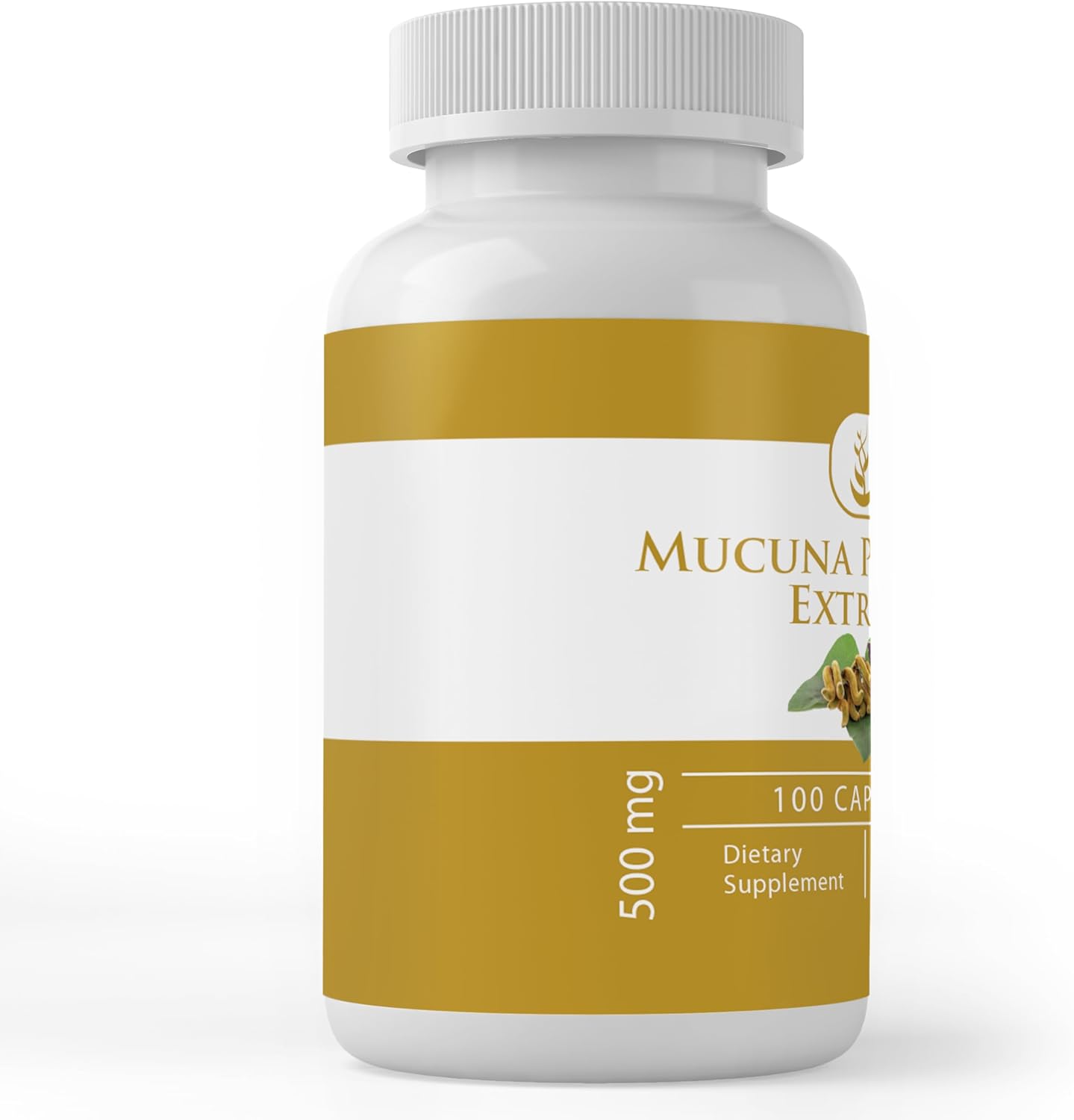 100 Capsules of Pure Mucuna Pruriens with Original Ingredients, Lab Verified - No Additives or Fillers