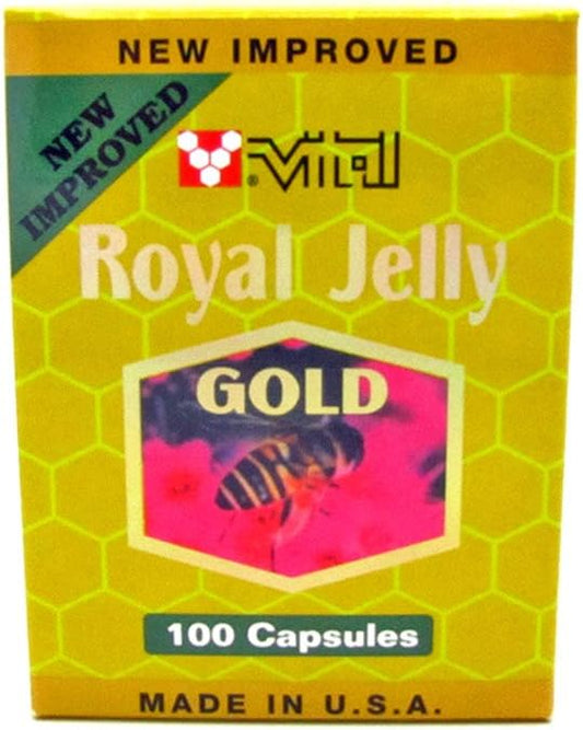 100 Capsules of Vital Health's Enhanced Super Gold Royal Jelly Formula