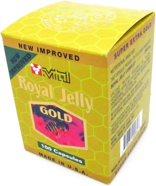 100 Capsules of Vital Health's Enhanced Super Gold Royal Jelly Formula