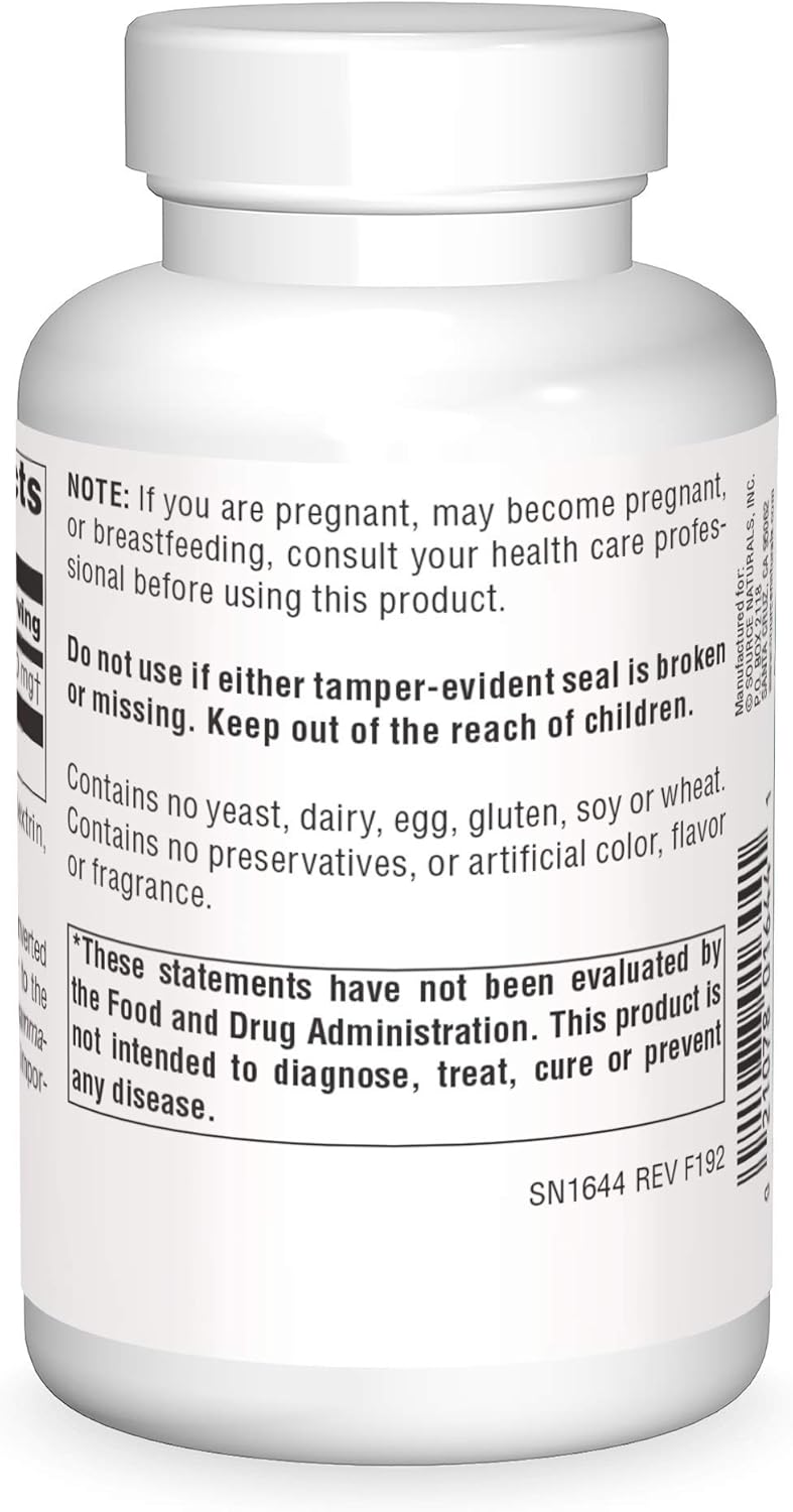 100 Capsules Source Naturals L-Glutamine Free Form Amino Acid for Metabolic Energy Support