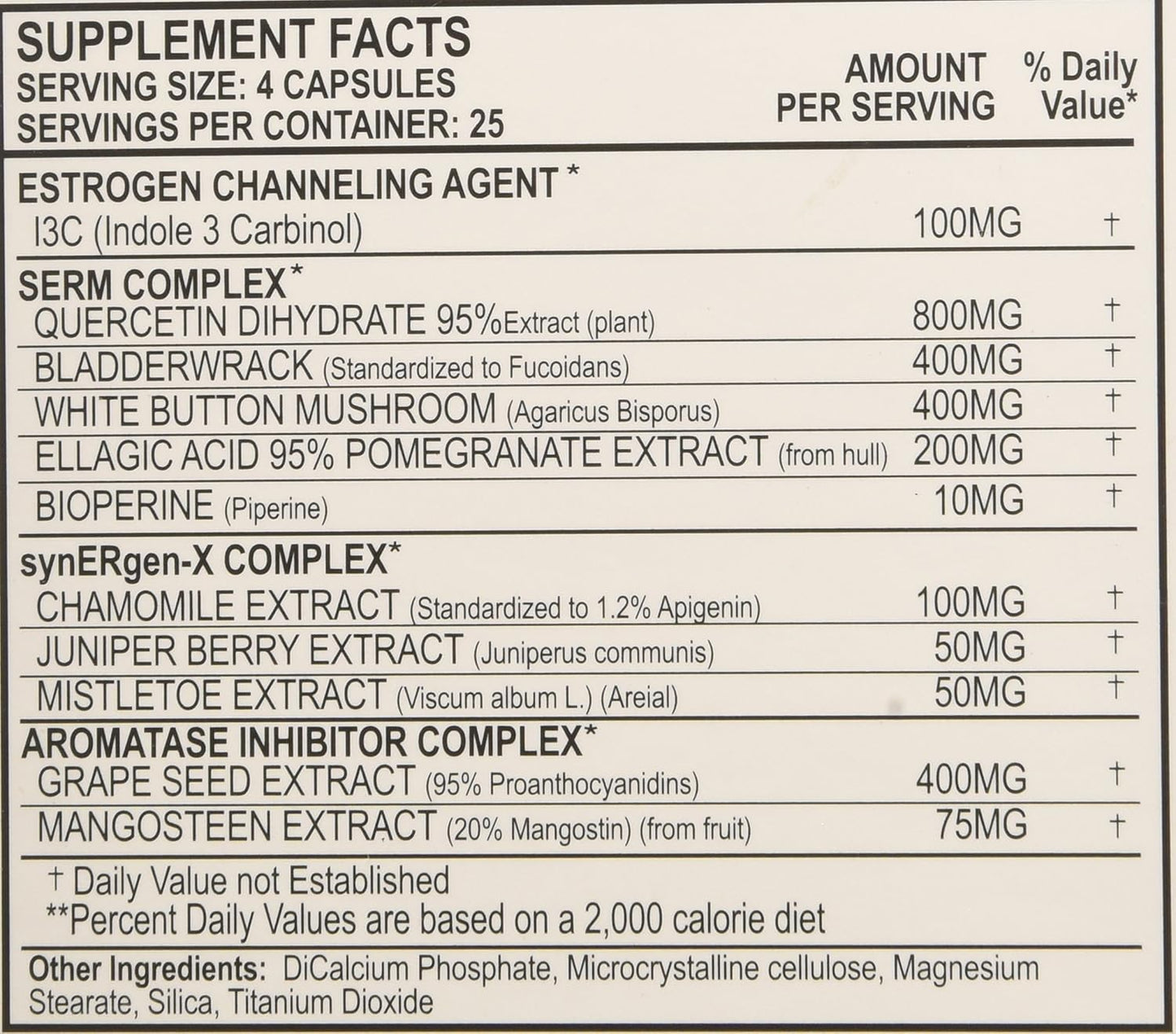 100 Count Athlete Certified Nutrition Natural Aromatase Inhibitor for Hormone Balance