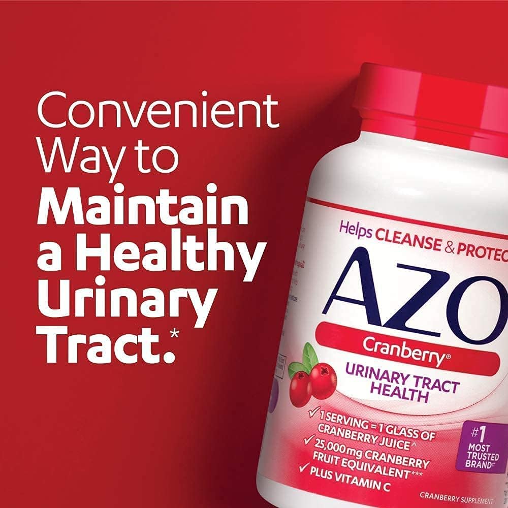 100 Count AZO Cranberry Urinary Tract Health Dietary Supplement + 72 Count Bladder Control with Go-Less Daily Supplement