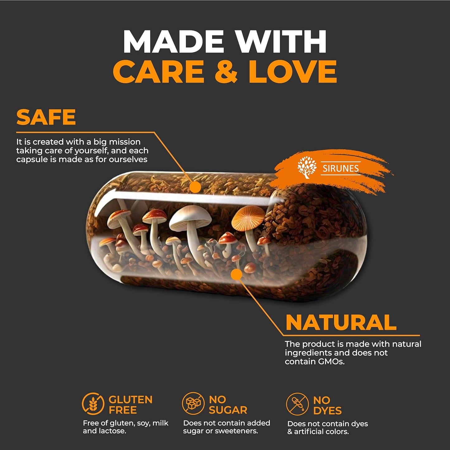 100-Count High-Strength Reishi Mushroom Capsules for Stress Relief and Immune Support - Non-GMO Superfood Supplement