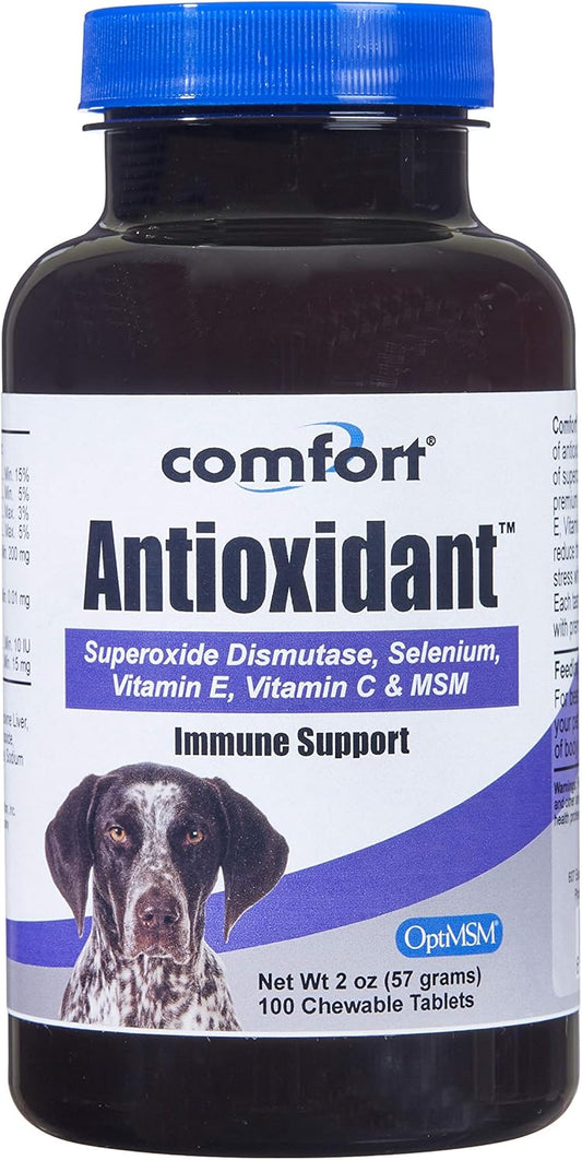 100-Count Kala Health COMFORT Antioxidant Supplement for Dogs: Immune Support, Skin Allergy Relief - MSM, Superoxide Dismutase, Selenium, Vitamin C & E - Made in USA