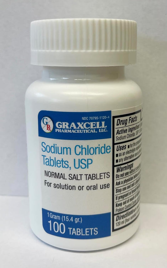 100 Count Pack of 1 Graxcell Sodium Chloride Tablets USP